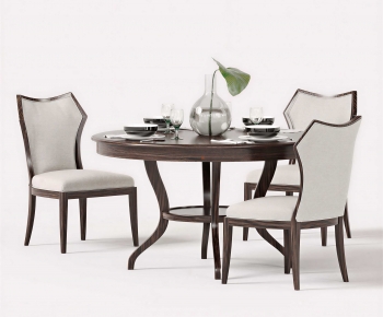 American Style Dining Table And Chairs-ID:836488012