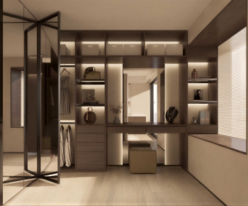 Modern Clothes Storage Area-ID:334151983