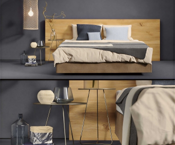Modern Double Bed-ID:782411173