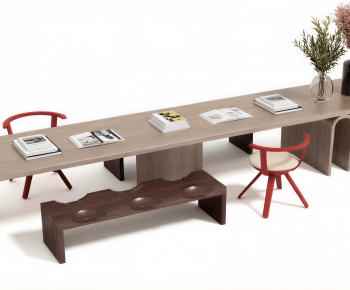 Modern Computer Desk And Chair-ID:284477001
