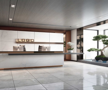 Modern Office Reception Desk-ID:859776978