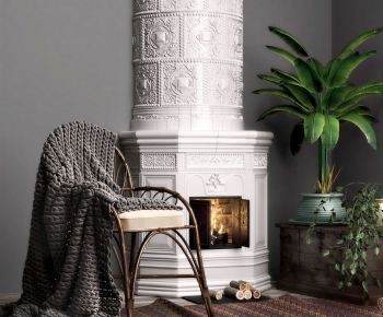 Simple European Style Fireplace-ID:796897894