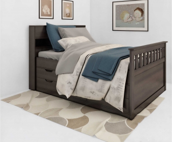 Modern Double Bed-ID:411510556