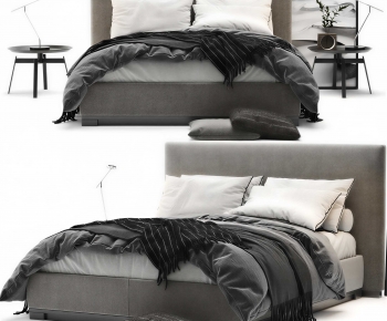 Modern Double Bed-ID:381360133