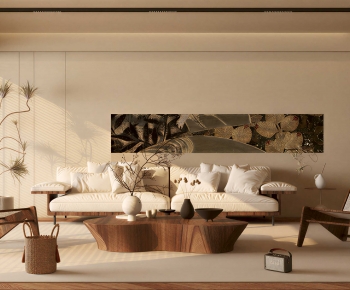 Wabi-sabi Style A Living Room-ID:678035976