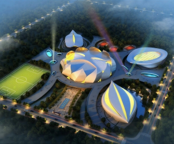 Modern Architecture Of Artistic Style-ID:755832916