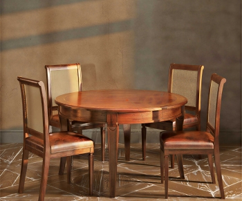 Retro Style Dining Table And Chairs-ID:805835016
