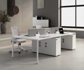 Modern Office Desk And Chair-ID:819894086