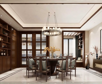 New Chinese Style Dining Room-ID:367038971
