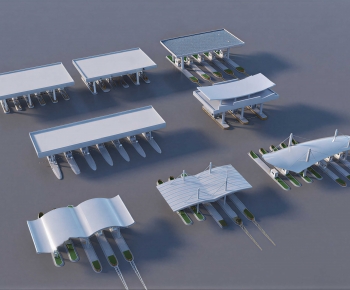 Modern Outdoor Parking Lot-ID:587364912