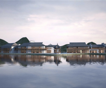 New Chinese Style Appearance Of Commercial Building-ID:486768011