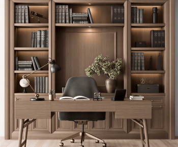 Modern Office Desk And Chair-ID:484108989