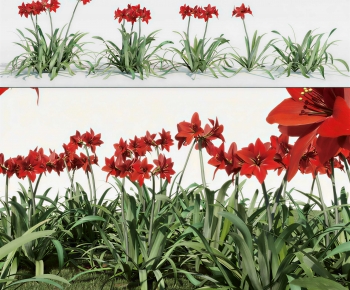 Modern Flowers And Grass-ID:490384109