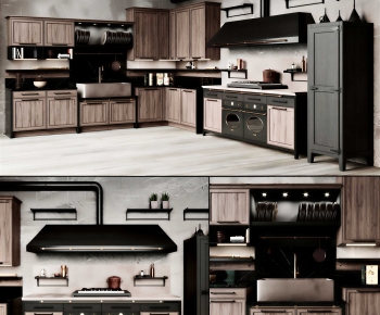 Industrial Style Kitchen Cabinet-ID:731239081