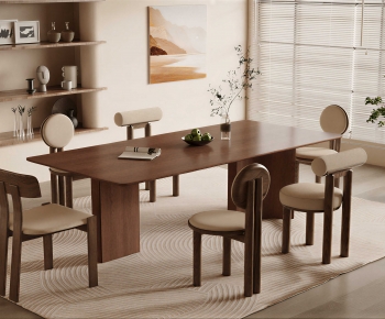Wabi-sabi Style Dining Table And Chairs-ID:282557017