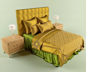 Modern Double Bed-ID:762291063