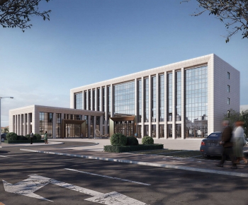 Modern Appearance Of Commercial Building-ID:723237996