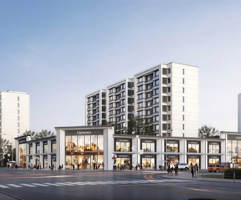 Modern Appearance Of Commercial Building-ID:672420981