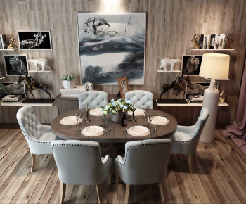 Modern Dining Table And Chairs-ID:453875061
