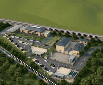 Modern Architectural Bird's-eye View Planning-ID:281142952