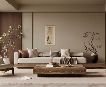 Wabi-sabi Style A Living Room-ID:427594904