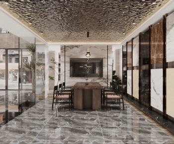Modern Office Reception Desk-ID:855161912