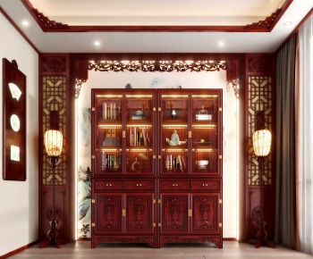 New Chinese Style Wine Cabinet-ID:703480962