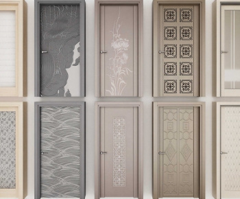 New Chinese Style Single Door-ID:857561115