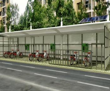 Modern Outdoor Parking Lot-ID:392043114