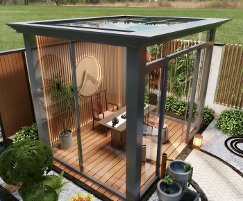 New Chinese Style Courtyard/landscape-ID:964782003