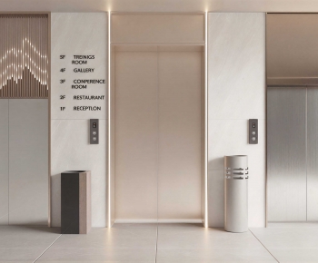 Modern Office Elevator Hall-ID:695729397