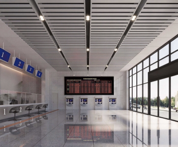 Modern Office Reception Desk-ID:487617021