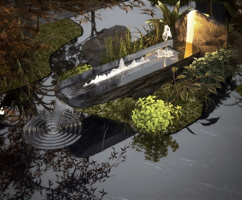 New Chinese Style Rockery Waterscape-ID:253619914