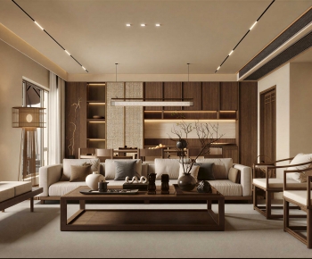New Chinese Style A Living Room-ID:187783964