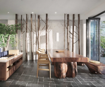 Wabi-sabi Style Tea House-ID:668184045