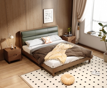 Modern Double Bed-ID:779759882