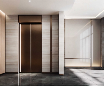 Modern Office Elevator Hall-ID:240268955
