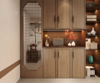 New Chinese Style Entrance Cabinet-ID:699169682