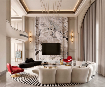 Modern A Living Room-ID:208755973