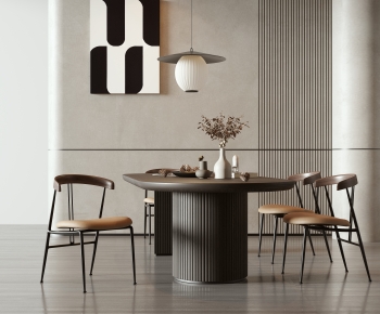 Wabi-sabi Style Dining Table And Chairs-ID:202156074