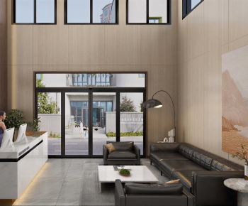Modern Office Reception Desk-ID:957818036