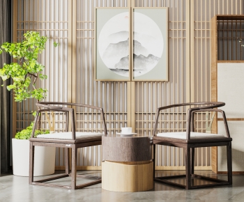 New Chinese Style Lounge Chair-ID:355644943