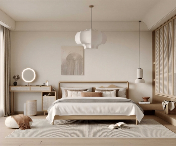 Wabi-sabi Style Bedroom-ID:751849892