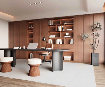 Wabi-sabi Style Study Space-ID:504595041