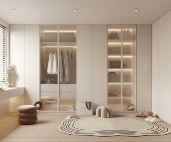 Modern Clothes Storage Area-ID:254133941