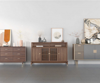 New Chinese Style Entrance Cabinet-ID:629105097