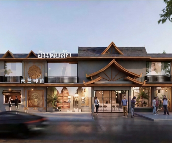 Southeast Asian Style Facade Element-ID:373802907