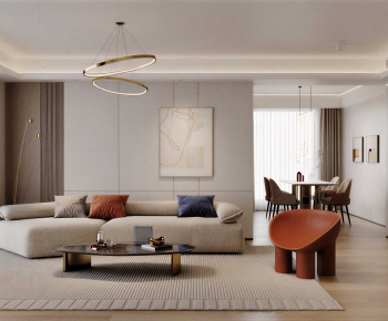 Modern A Living Room-ID:661470985