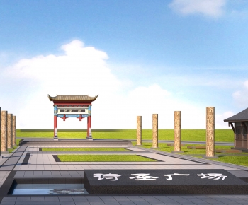 Chinese Style Building Component-ID:690593004