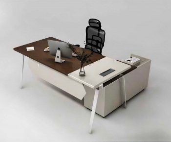 Modern Office Desk And Chair-ID:766094927
